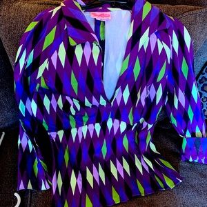 Pinup girl clothing pinup couture top. Size XL